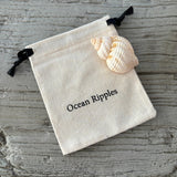 Gold Plated Starfish Shell Earrings - Green