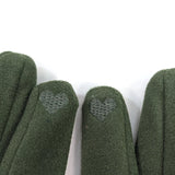 Animal Print Brushstroke Gloves - Dark Green