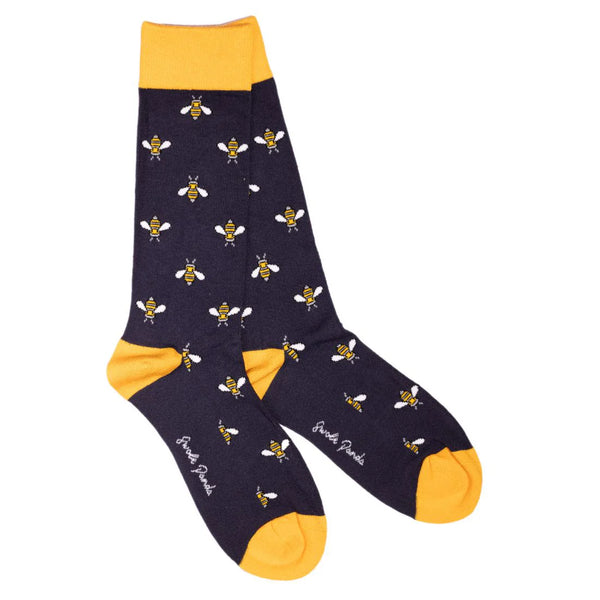 Navy Bumblebee Socks