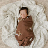 Cotton Deer Baby Blanket Mocha