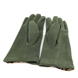 Animal Print Brushstroke Gloves - Dark Green