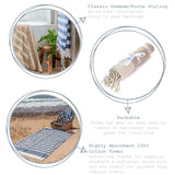 Turkish Cotton Beach Towel - Mocha