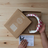 Origami Paper Lightshade "Orbit" - Pink & White