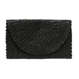 STRAW CLUTCH BLACK