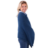 Alpaca Blend Poncho - Blueberry