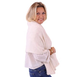 Alpaca Blend Poncho - Cream