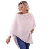 Alpaca Blend Poncho - Cream