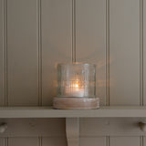 Gingham Check Glass Candle Holder Small