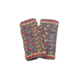Kylemore Leaf Fingerless Glove - Grey