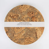 Natural Cork Placemats Round