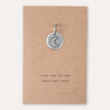 Love you to the moon and back key charm