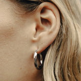 NORDIC MUSE SILVER HOOP EARINGS