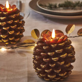 Gold Pinecone Candle