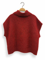 Sleeveless Knit Sweater Rouge