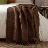 CANDAR TEXTUED BOUCLE THROW COCOA