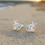 'The Collector' Shell & Starfish Studs