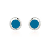 Sea Blue Enamel Studs