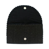 STRAW CLUTCH BLACK