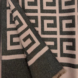 MAZE CASHMERE BLEND SCARF PINK & GREY