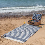 Turkish Cotton Beach Towel - Blue