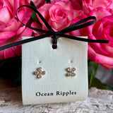 14CT gold plated clover stud