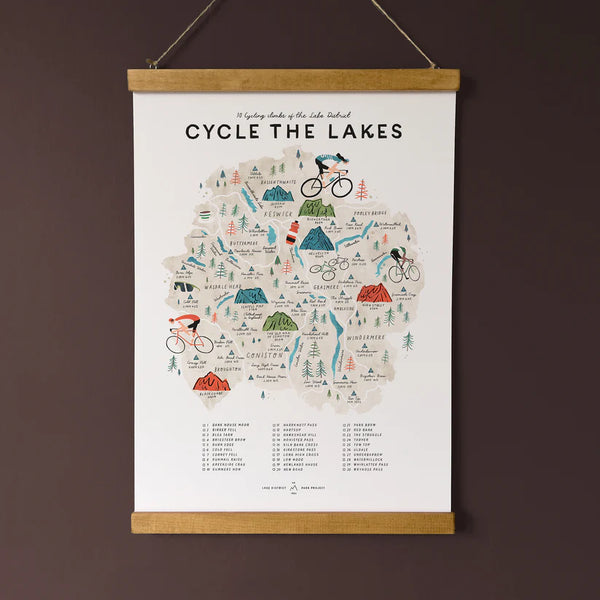 Hanging Print Cycle the Lakes