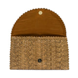 STRAW CLUTCH BROWN