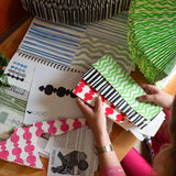 Origami Paper Lightshade "Orbit" - Pink & White