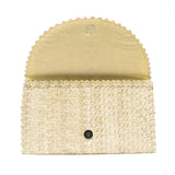 STRAW CLUTCH NATURAL WHITE