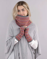 Cashmere Blend Geo Snood- Silver