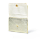 LEATHER CARD HOLDER GOLD