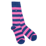 Rich Pink Striped Socks