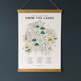 Swim the Lakes Hanging Print