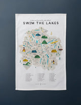 Swim the Lakes Tea Towel