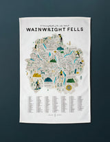 Wainwright Fells Tea Towel
