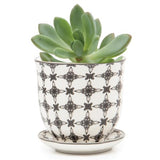 Small Plant Pot Black Stars CPPBSS