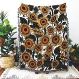 Calhoun & Co Sunflower & Ladybug Tapestry Throw