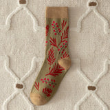 Khaki Flower Socks SALE