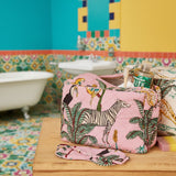 Jungle Print Wash Bag - Pink