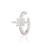 EAR CUFF SILVER STARBURST