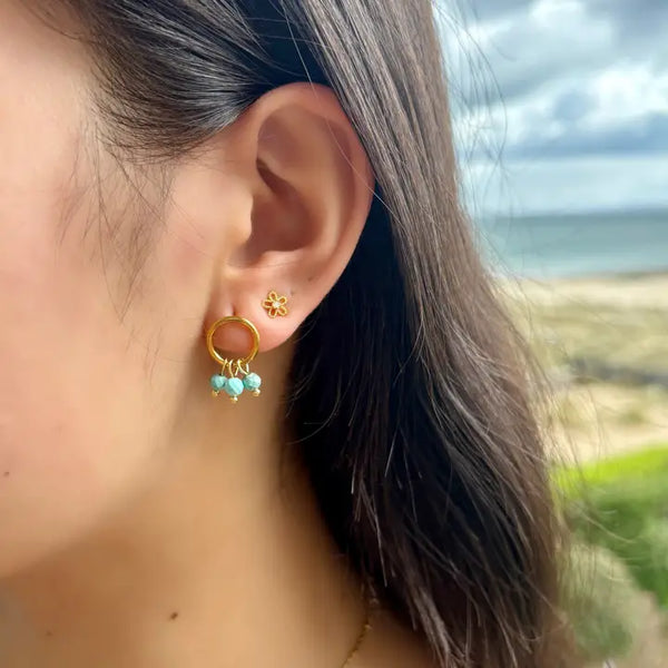 TURQUOISE CLUSTER EARRINGS