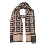 MAZE CASHMERE BLEND SCARF PINK & GREY