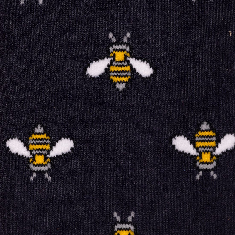 Navy Bumblebee Socks