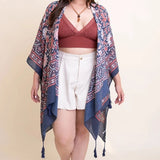 Morocco Tapestry Kimono Blue