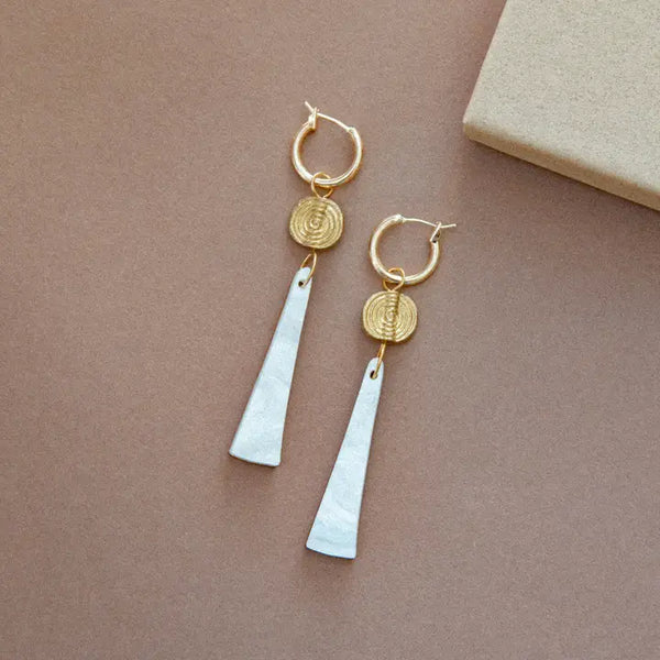 PEPPER YOU MABEL WHITE DROP EARRING