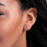 Sterling Silver Paw Stud Earrings