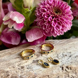 18ct Gold Plated Cubic Zirconia Drop Huggies