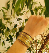 FLORAL BRASS CUFF