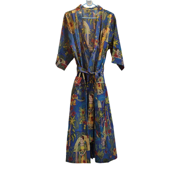 FRIDA DARK BLUE KIMONO ROBE