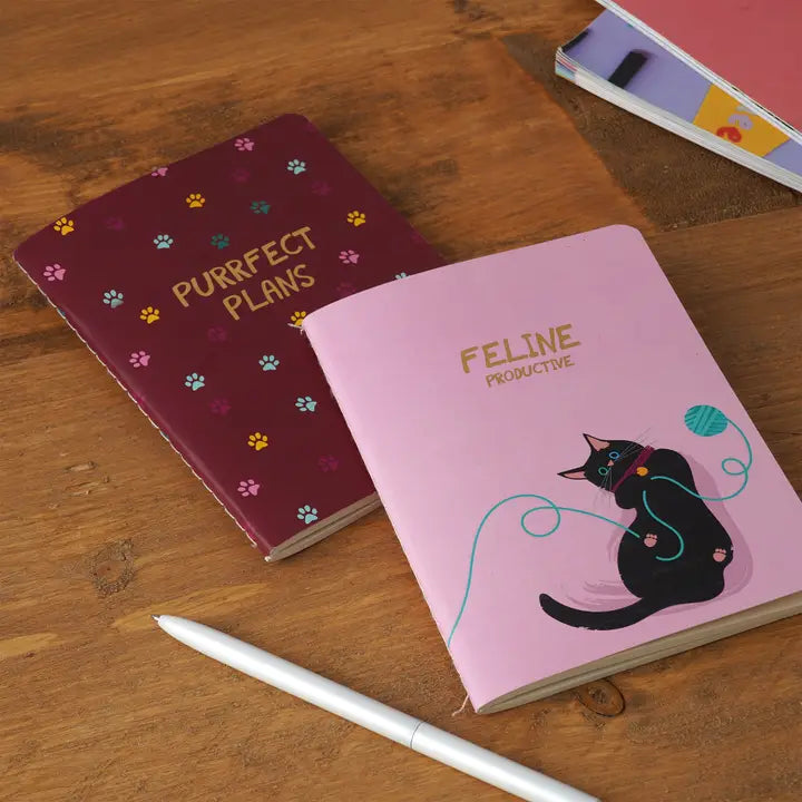 FELINE PRODUCTIVE SET OF 2 NOTEBOOKS